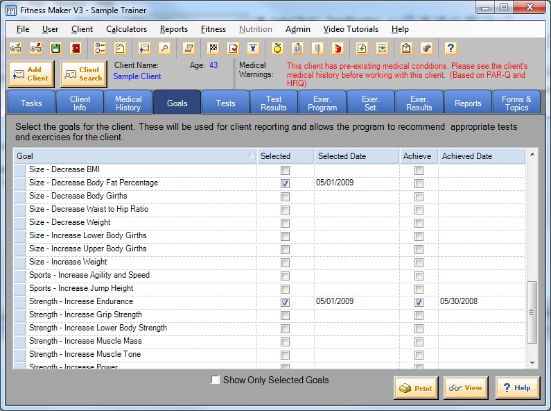 Fitness Maker Screen Shot